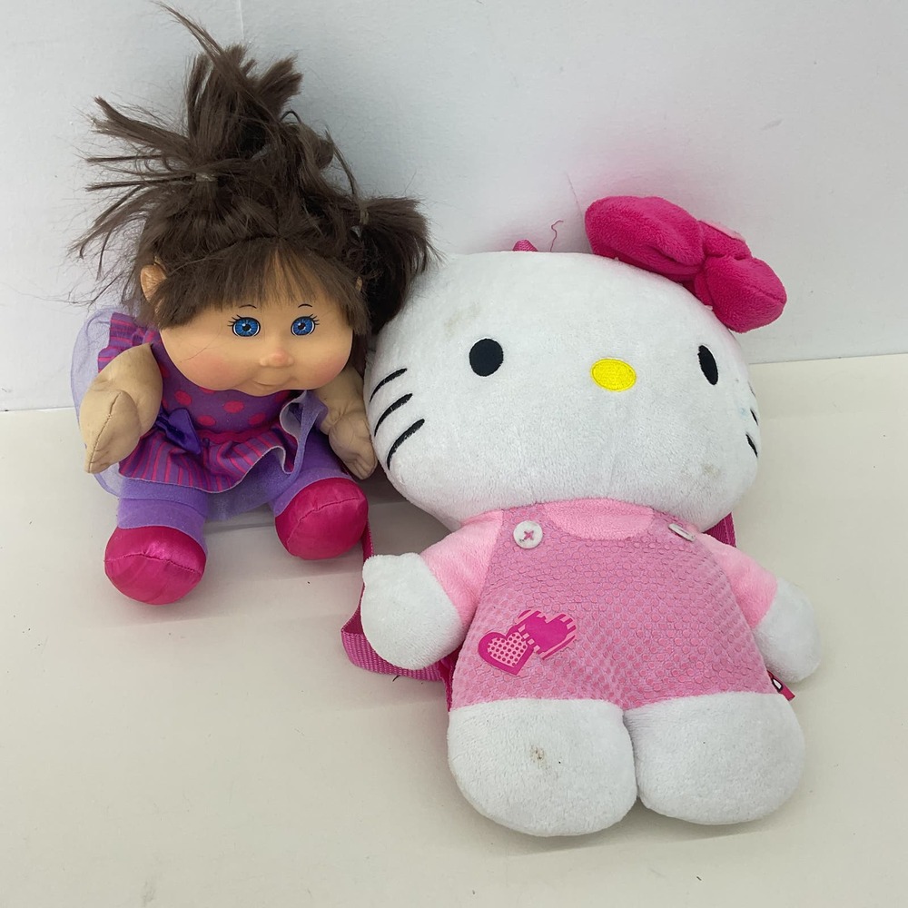 CUTE LOT CPK Cabbage Patch Kids Plush Doll & Sanrio Hello Kitty Stuffed Toy